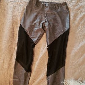 Leather look snakeskin with black netting